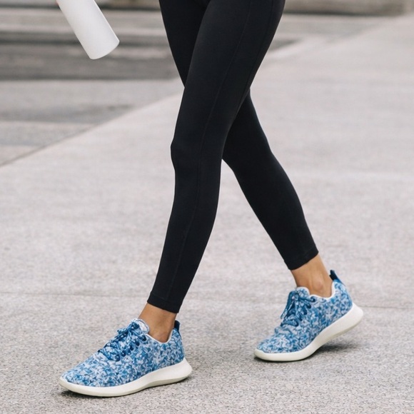 allbirds Shoes - Allbirds Women's Wool Runner Fluffs in the Thrive Teal/Deep Emerald colorway